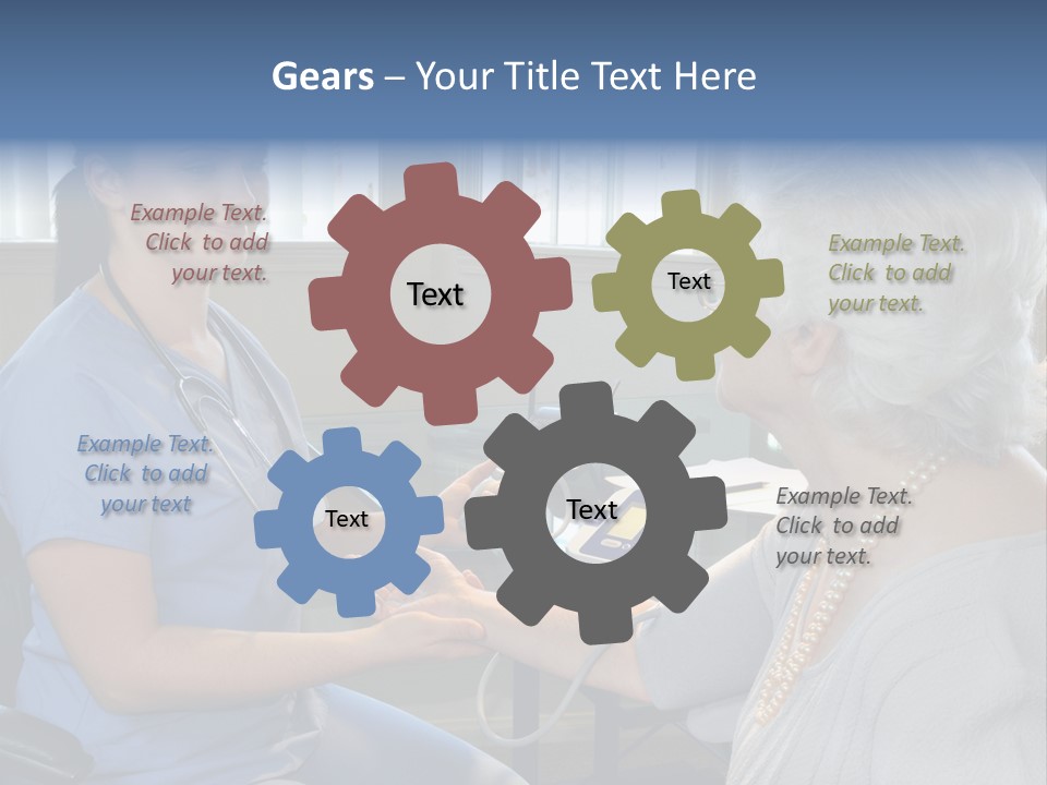 Single Woman Elderly PowerPoint Template