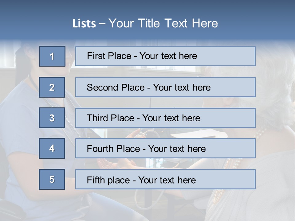 Single Woman Elderly PowerPoint Template