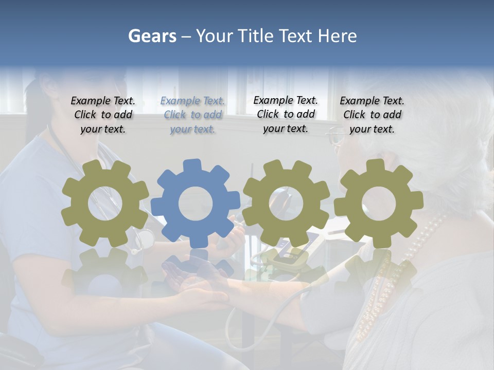 Single Woman Elderly PowerPoint Template