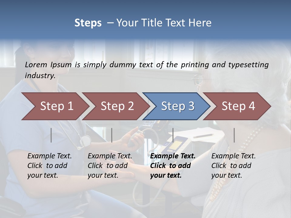 Single Woman Elderly PowerPoint Template
