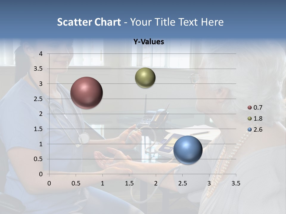 Single Woman Elderly PowerPoint Template
