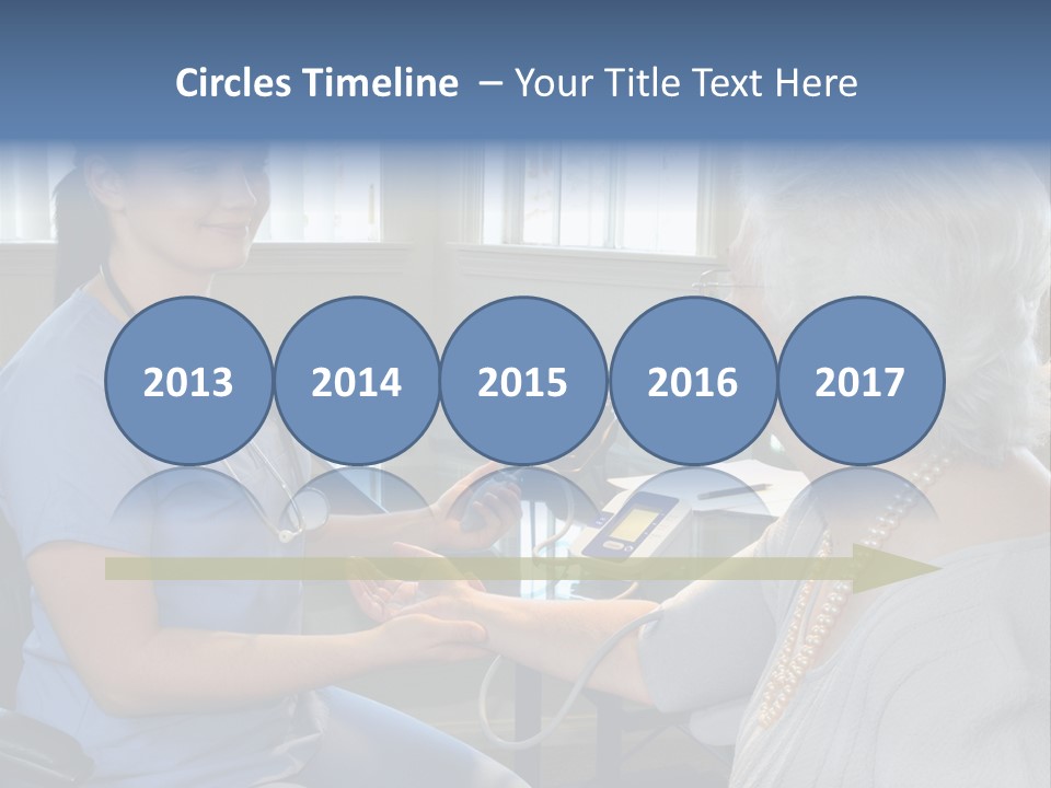 Single Woman Elderly PowerPoint Template