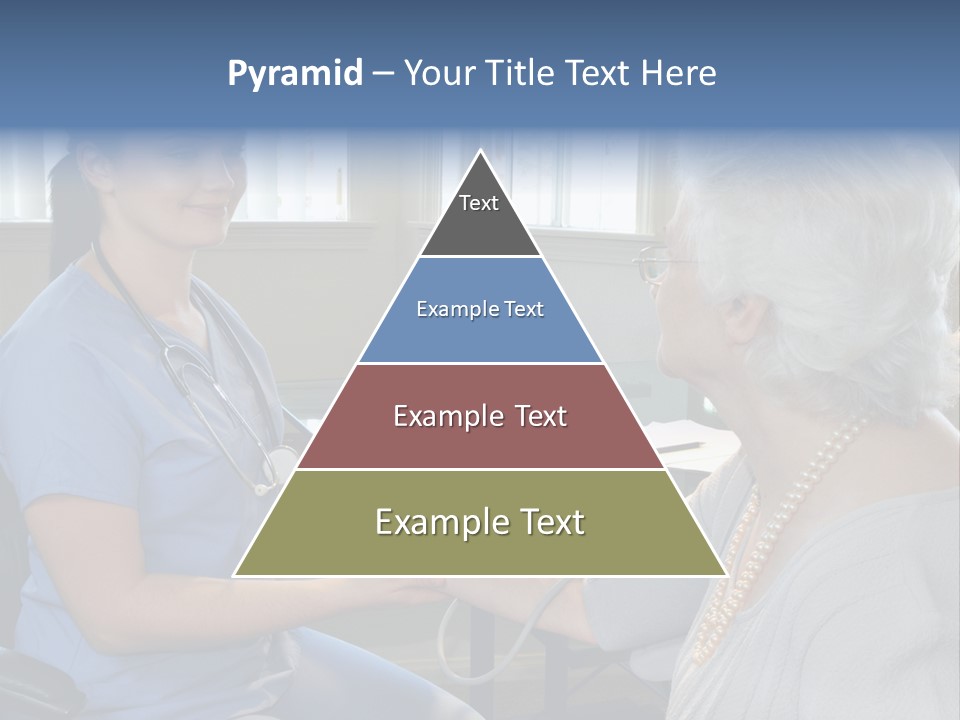 Single Woman Elderly PowerPoint Template