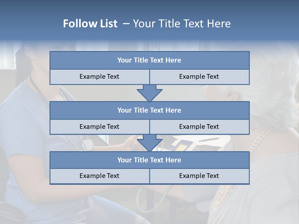 Single Woman Elderly PowerPoint Template