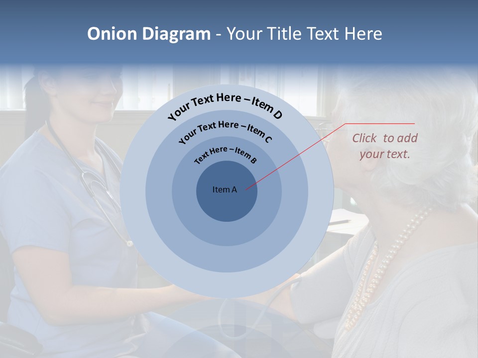 Single Woman Elderly PowerPoint Template