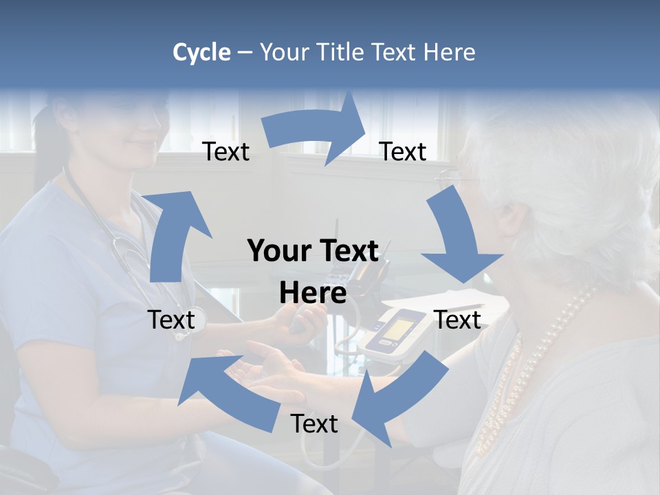 Single Woman Elderly PowerPoint Template