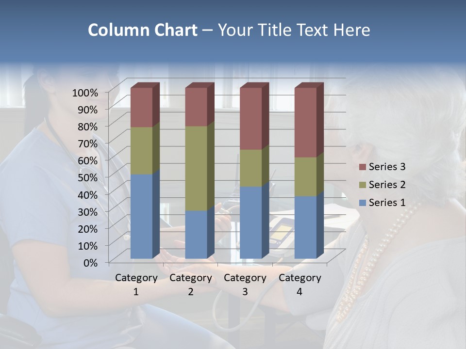 Single Woman Elderly PowerPoint Template