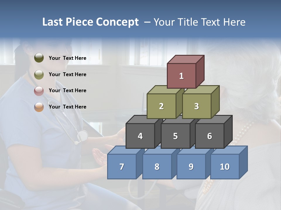 Single Woman Elderly PowerPoint Template