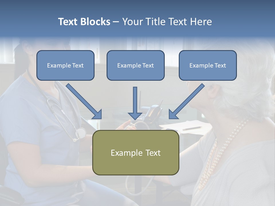 Single Woman Elderly PowerPoint Template