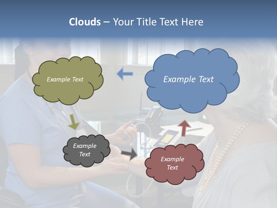 Single Woman Elderly PowerPoint Template