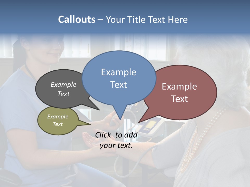 Single Woman Elderly PowerPoint Template