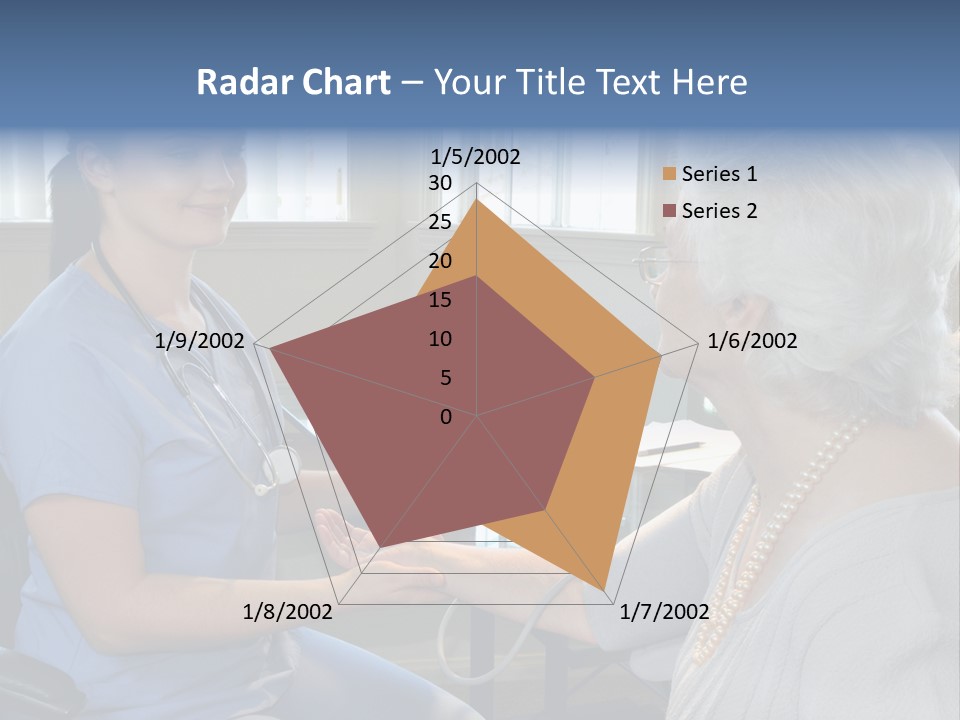 Single Woman Elderly PowerPoint Template