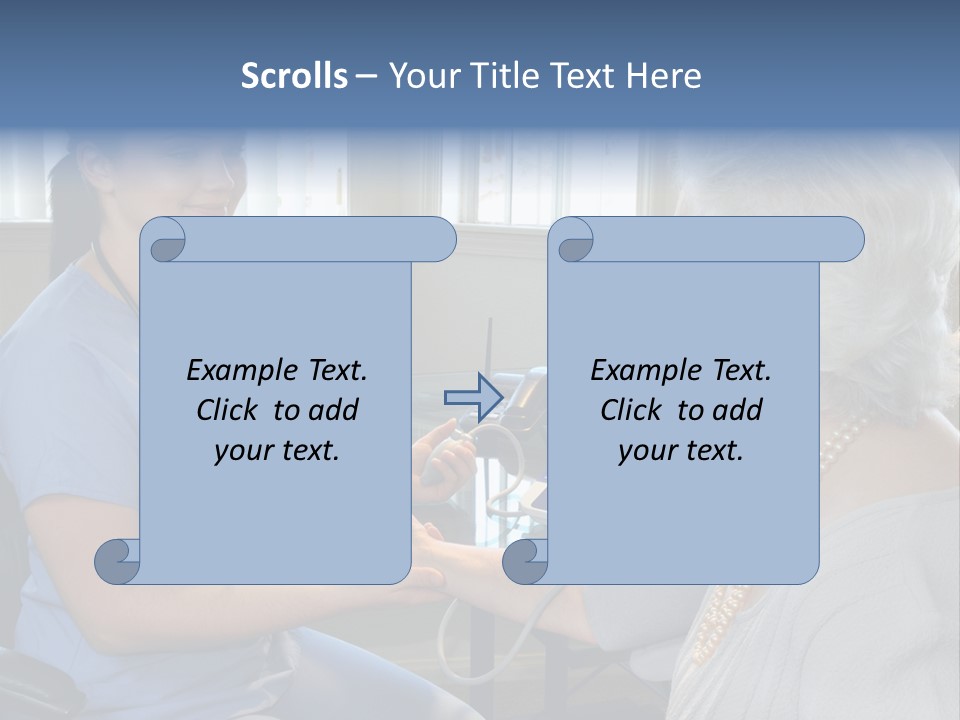 Single Woman Elderly PowerPoint Template