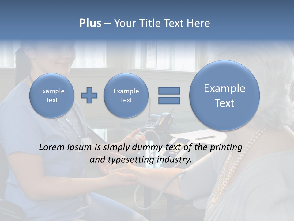Single Woman Elderly PowerPoint Template