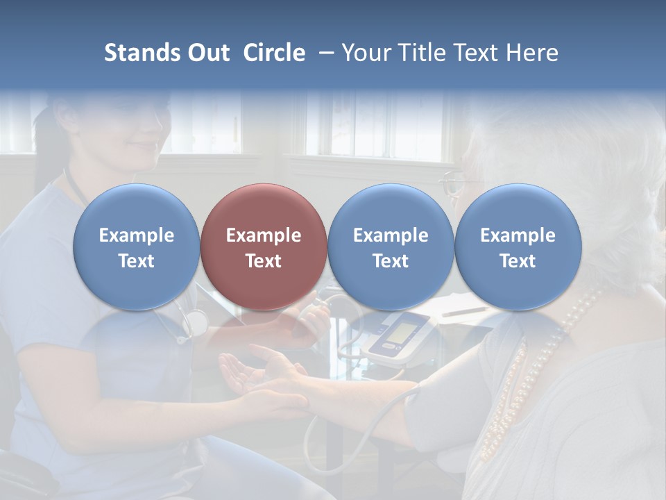 Single Woman Elderly PowerPoint Template