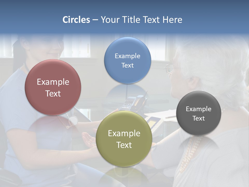 Single Woman Elderly PowerPoint Template