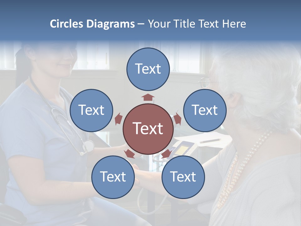 Single Woman Elderly PowerPoint Template