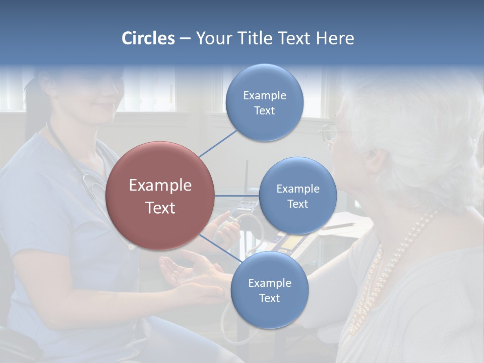 Single Woman Elderly PowerPoint Template