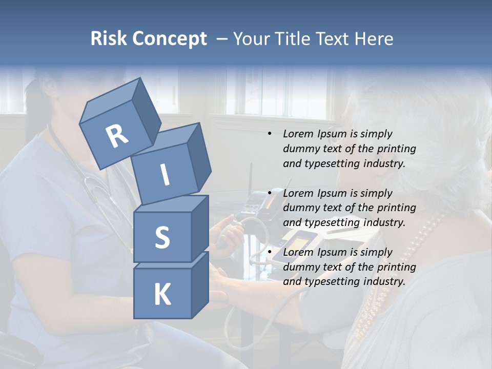 Single Woman Elderly PowerPoint Template