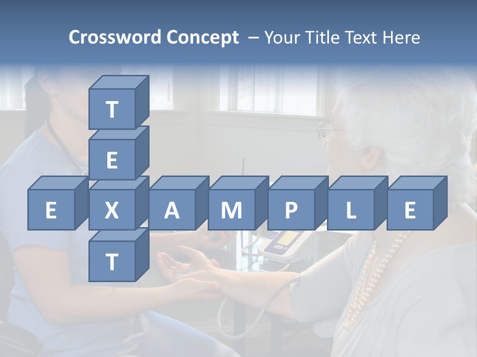 Single Woman Elderly PowerPoint Template