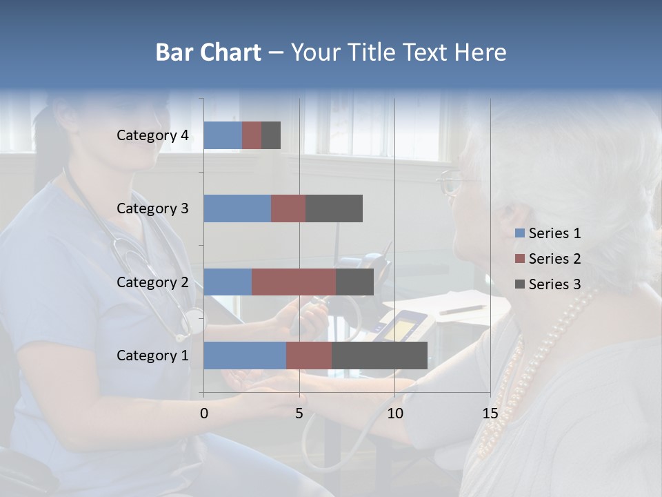 Single Woman Elderly PowerPoint Template