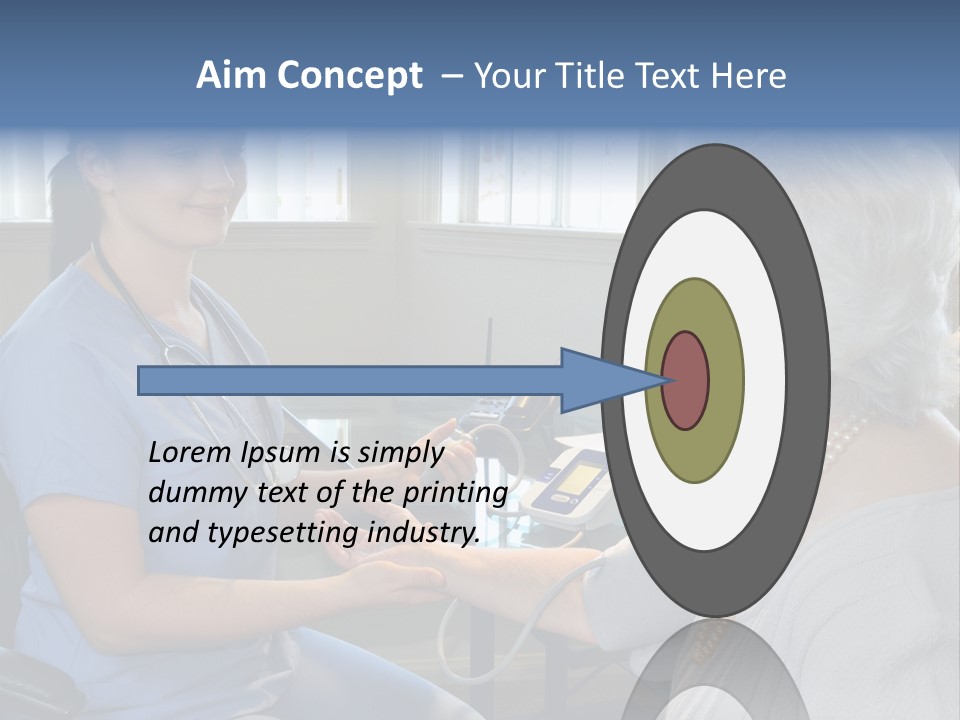 Single Woman Elderly PowerPoint Template