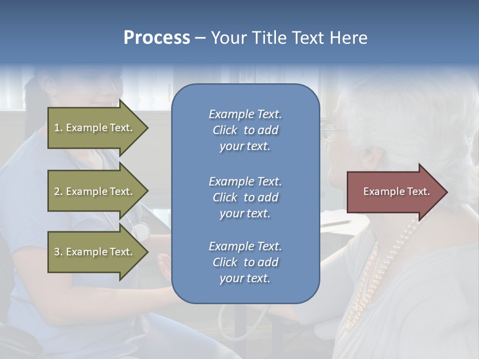 Single Woman Elderly PowerPoint Template