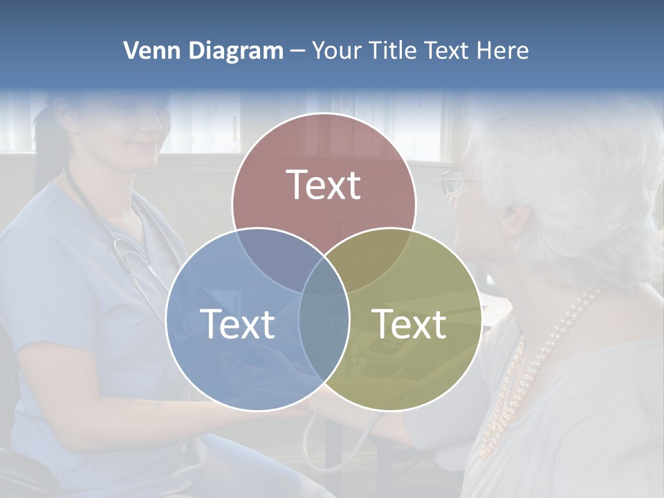 Single Woman Elderly PowerPoint Template