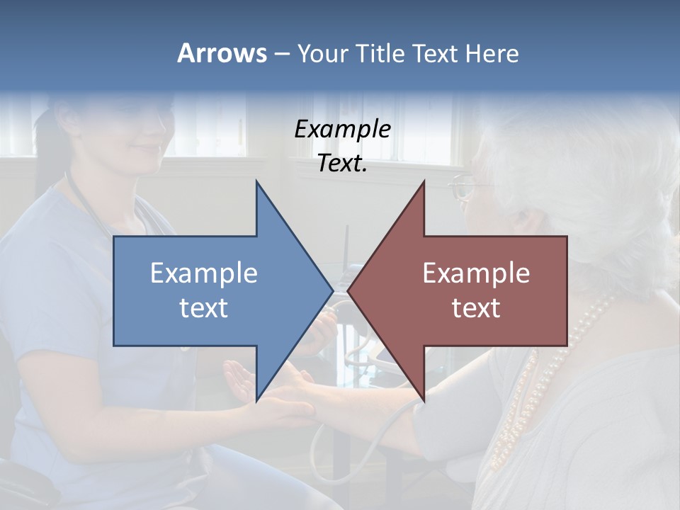 Single Woman Elderly PowerPoint Template