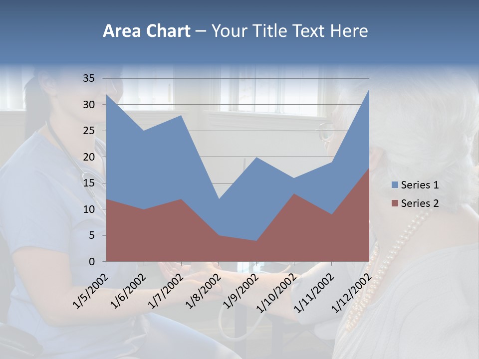 Single Woman Elderly PowerPoint Template