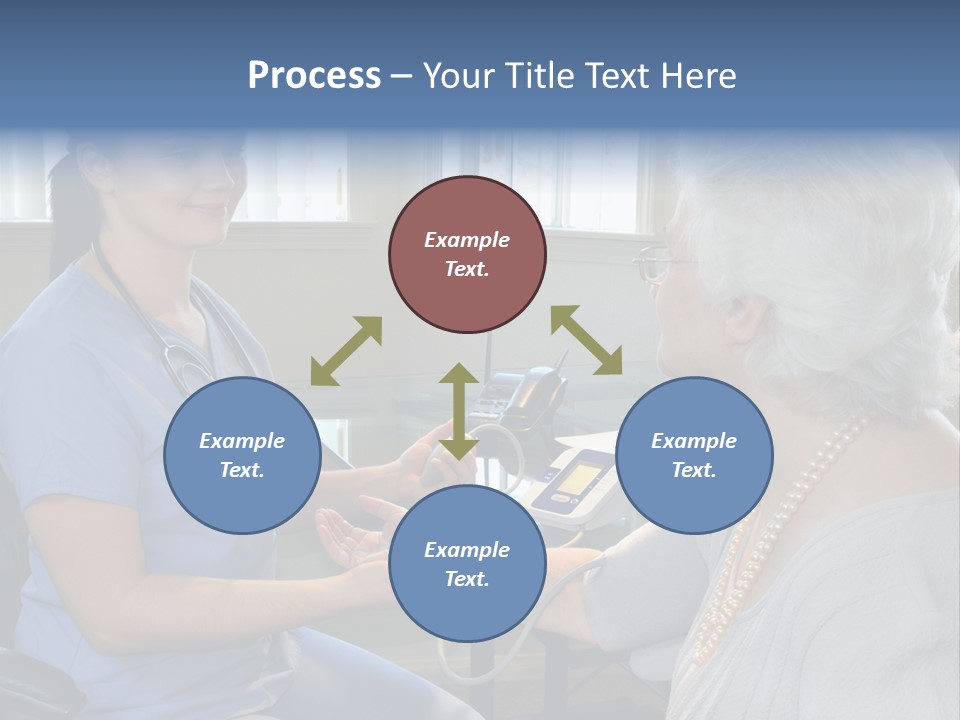 Single Woman Elderly PowerPoint Template
