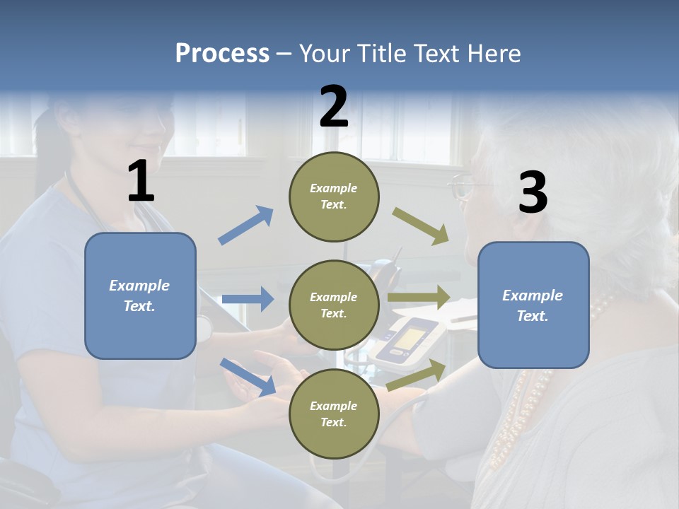 Single Woman Elderly PowerPoint Template