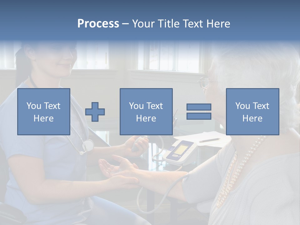 Single Woman Elderly PowerPoint Template