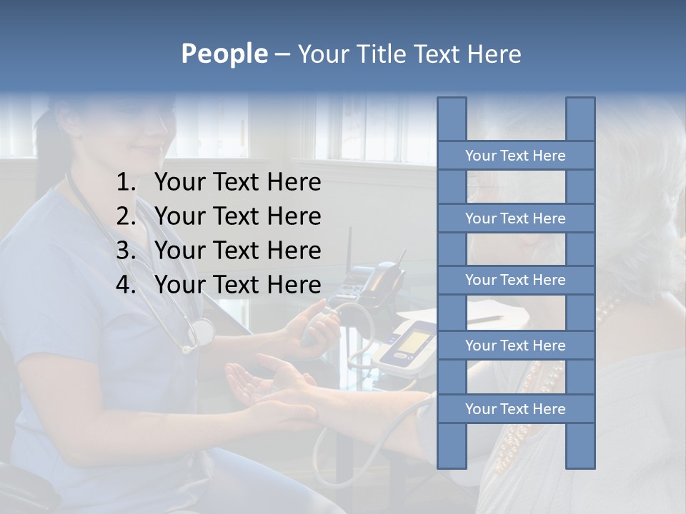Single Woman Elderly PowerPoint Template