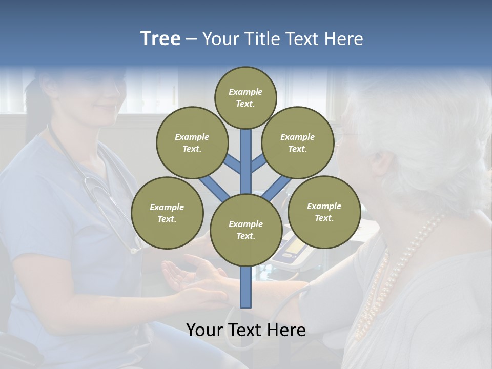 Single Woman Elderly PowerPoint Template