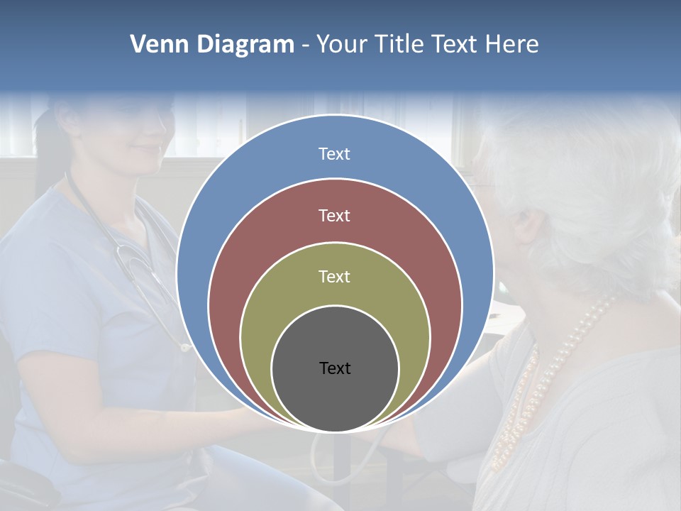 Single Woman Elderly PowerPoint Template