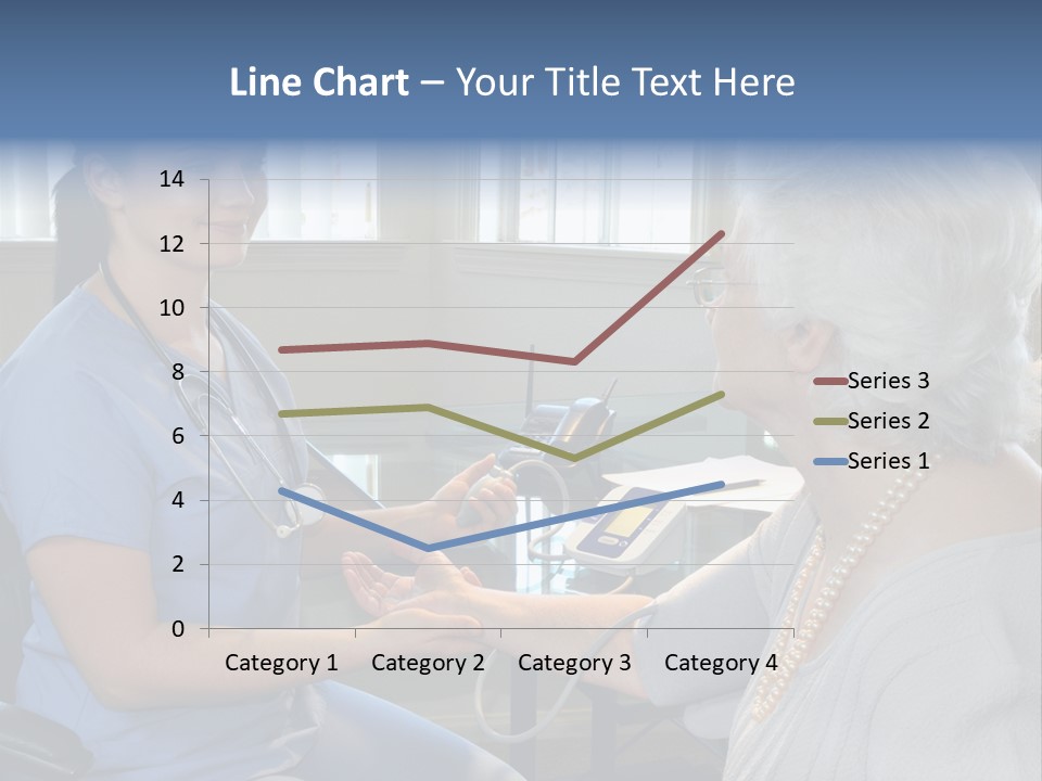 Single Woman Elderly PowerPoint Template