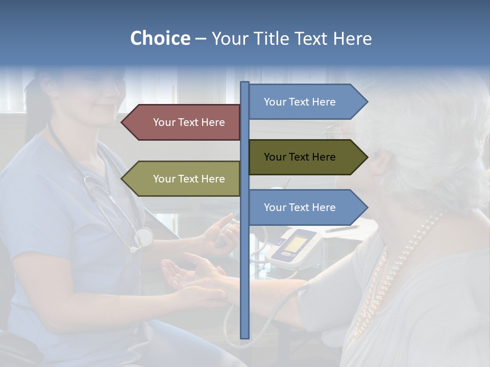 Single Woman Elderly PowerPoint Template