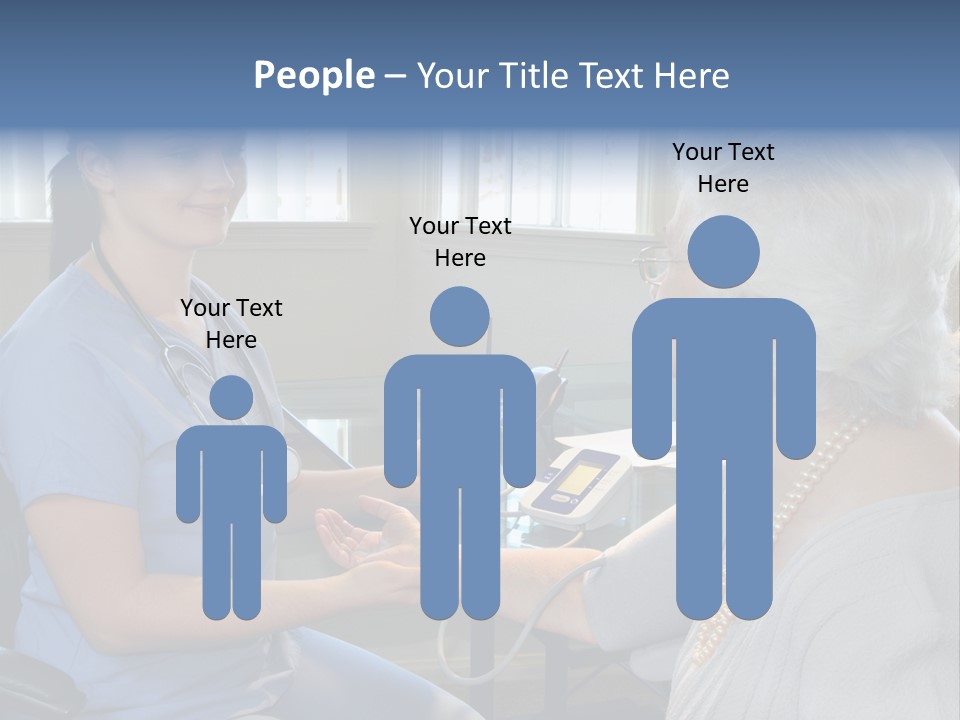 Single Woman Elderly PowerPoint Template