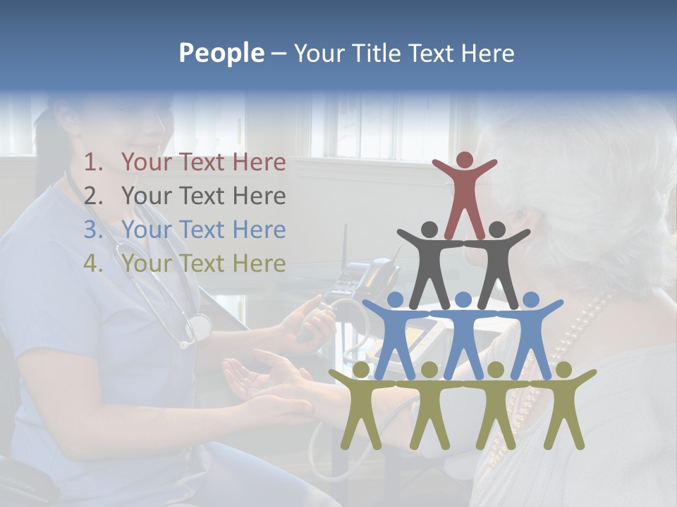 Single Woman Elderly PowerPoint Template