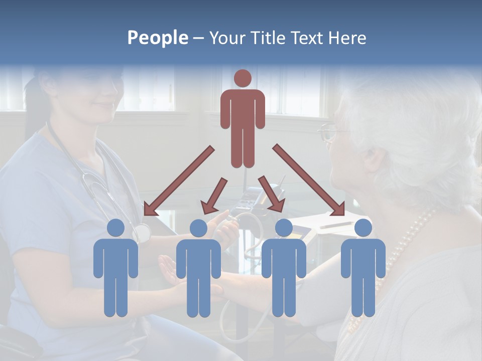 Single Woman Elderly PowerPoint Template