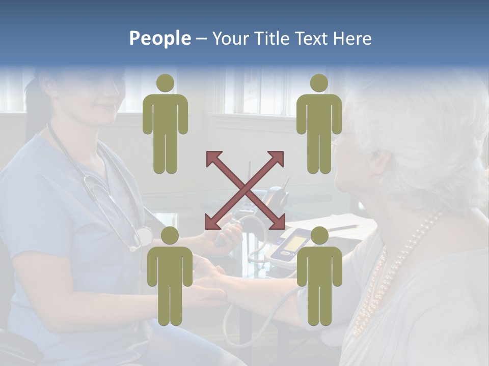 Single Woman Elderly PowerPoint Template