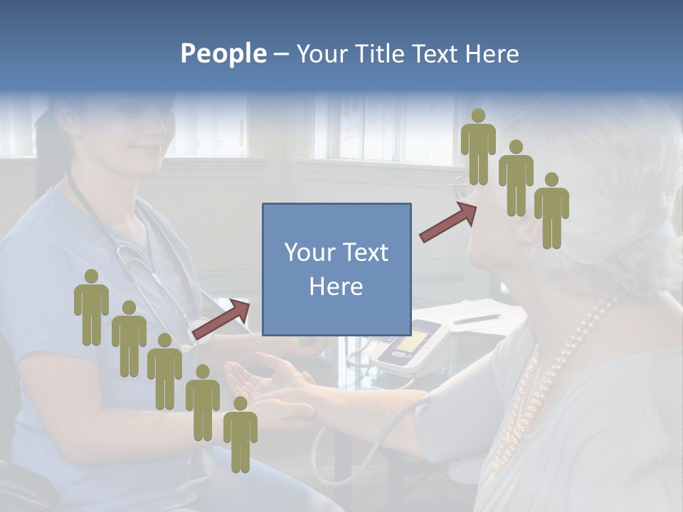 Single Woman Elderly PowerPoint Template