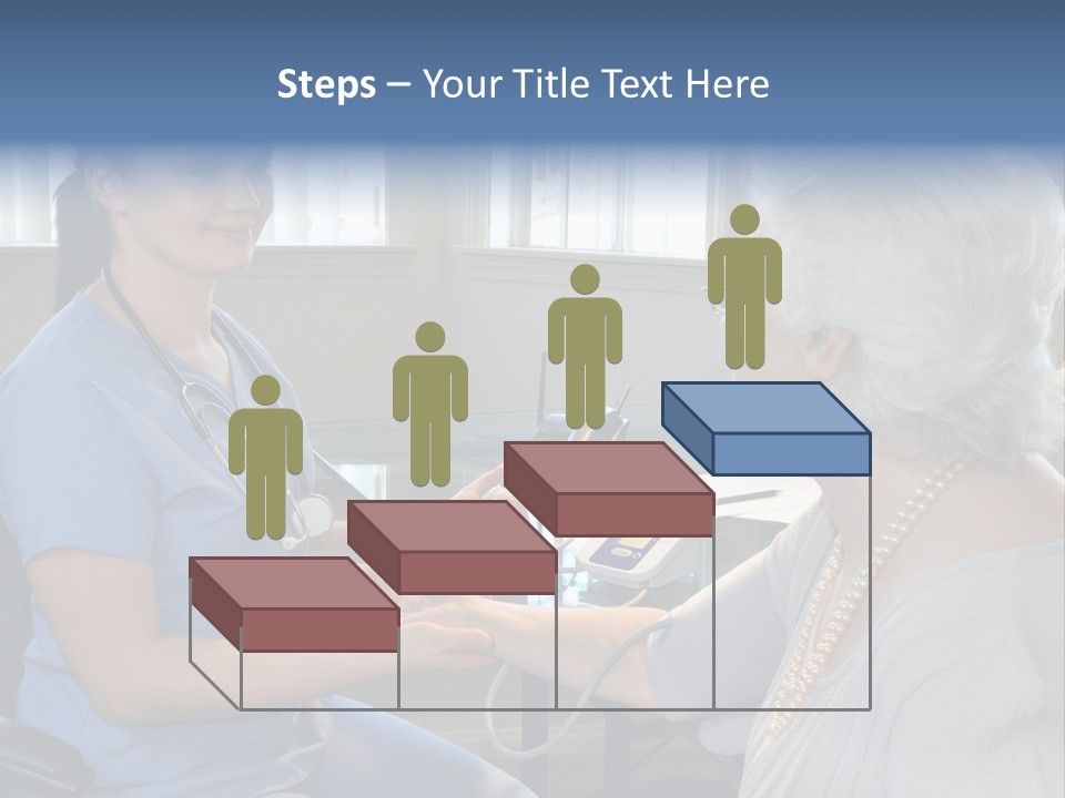 Single Woman Elderly PowerPoint Template