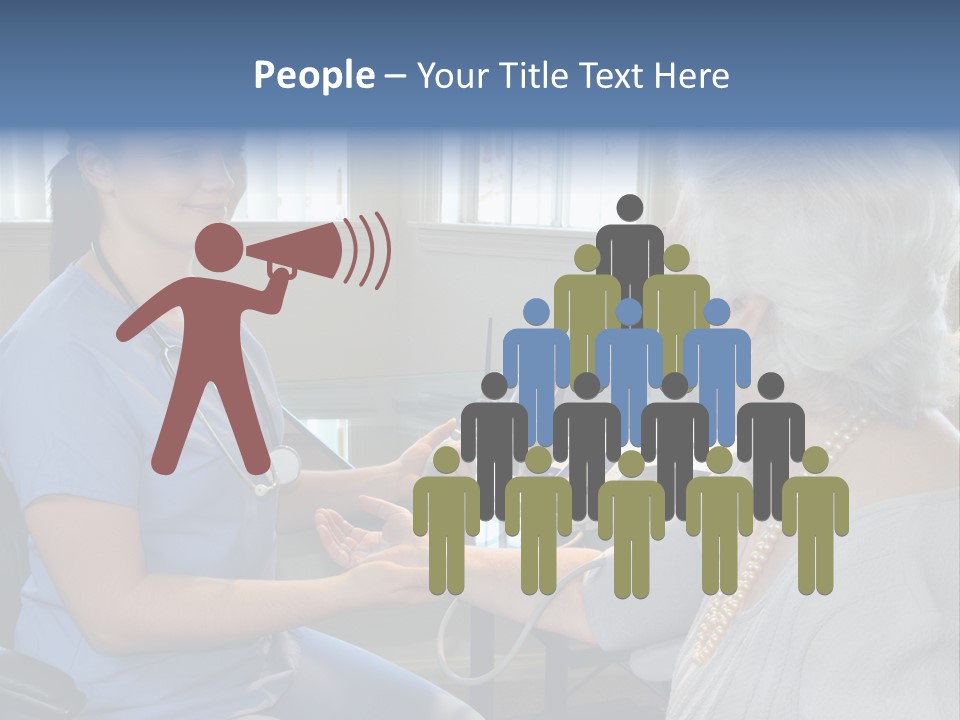 Single Woman Elderly PowerPoint Template