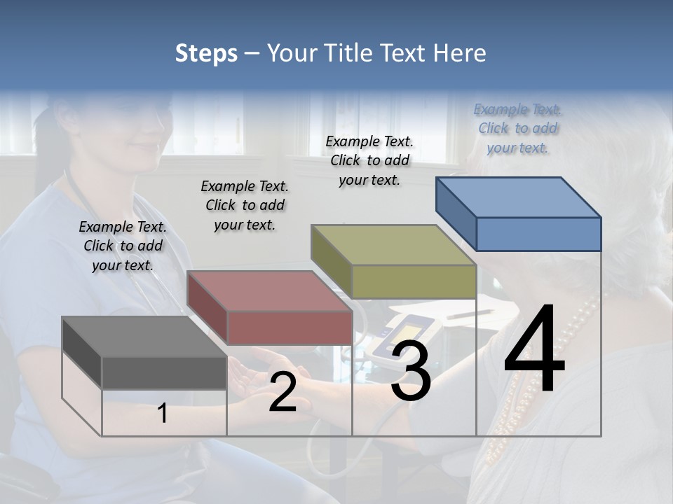 Single Woman Elderly PowerPoint Template