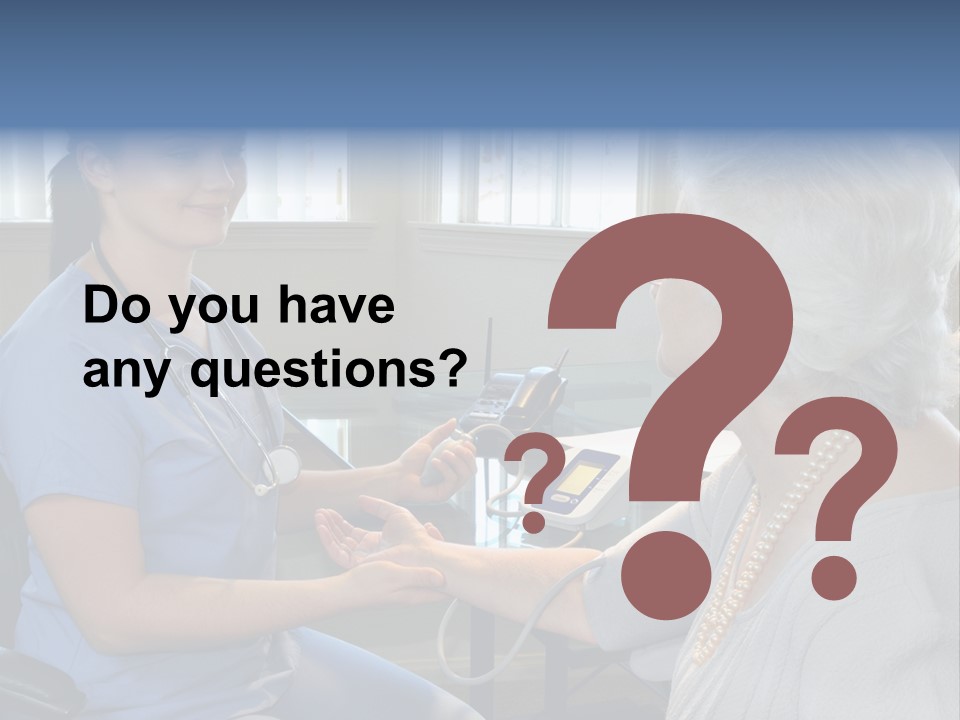 Single Woman Elderly PowerPoint Template