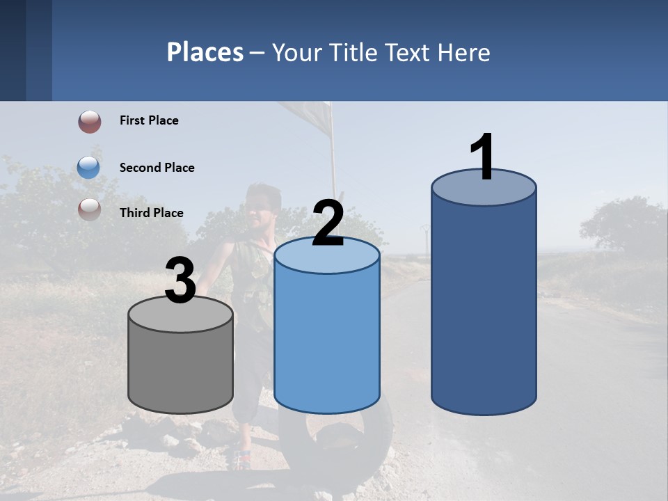 Beach Woman White PowerPoint Template