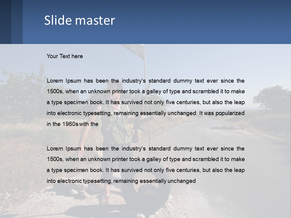 Beach Woman White PowerPoint Template