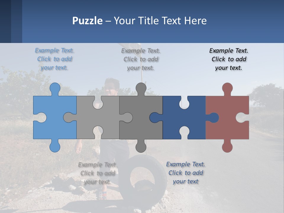 Beach Woman White PowerPoint Template